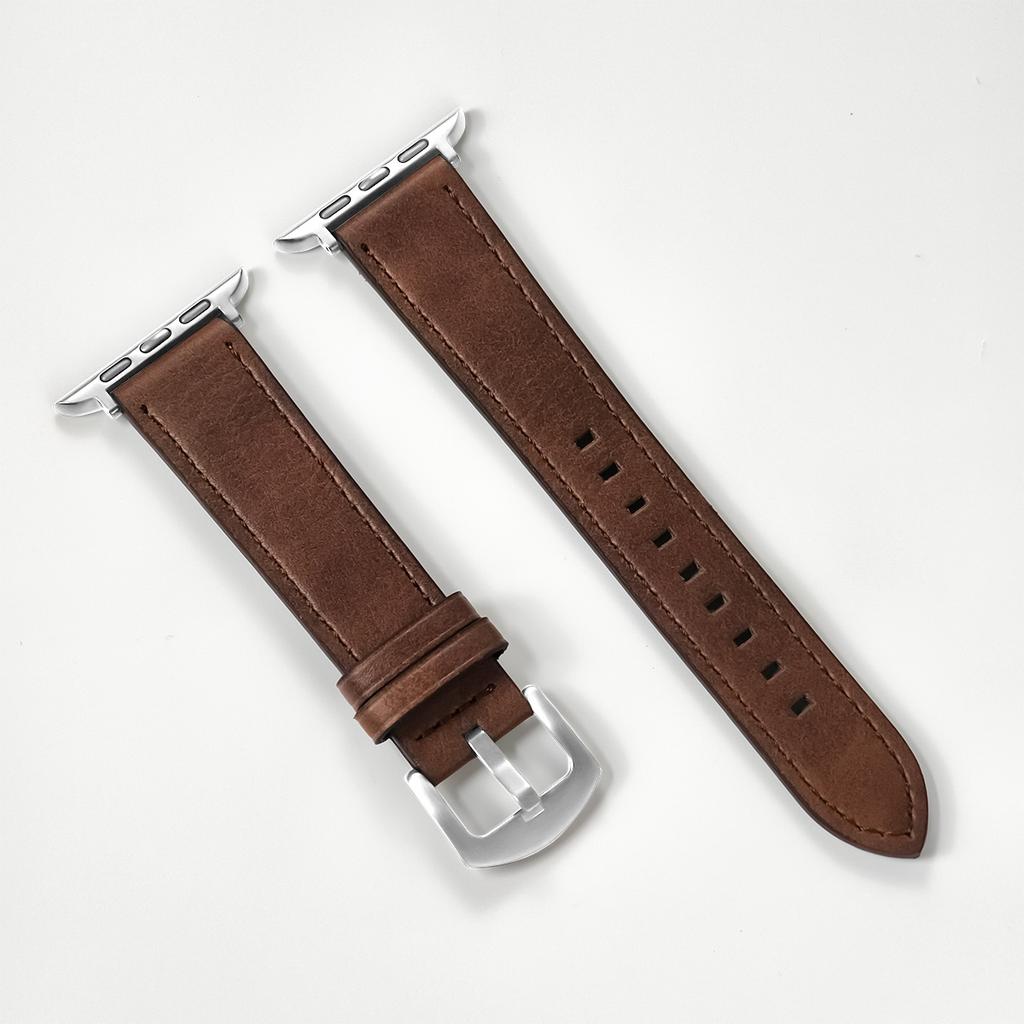 Leder Uhrenarmband für Apple Watch Armband 49 44 45mm 42 38mm 40 41 Damen Herren Armband für iWatch Serie 11 10 8 7 6 5 4 3 Se Band
