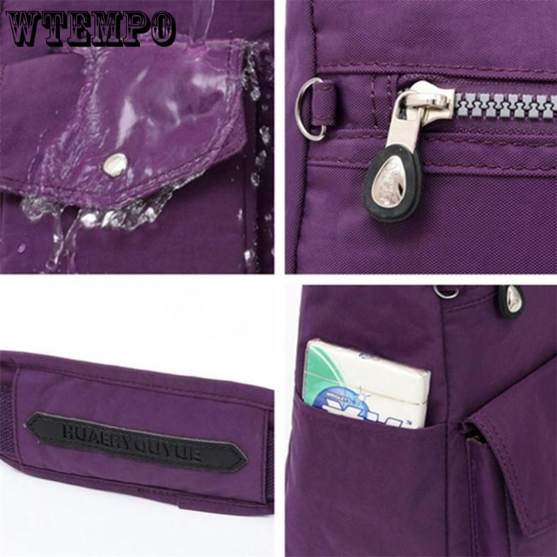 WTEMPO Ladies Casual Fashion Waterproof Nylon One-shoulder Travel Messenger Bag