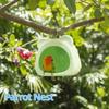 Warm Light Bird Breeding Nest Bear Shape Bite Resistant Hamster Bed House Decorative Multi-Purpose Pet Habitat