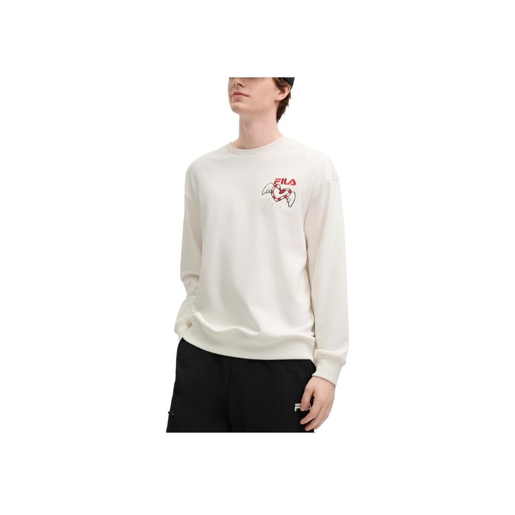 New FILA ORIGINALE Sweatshirt Unisex Cloud White F11U519202F-WT