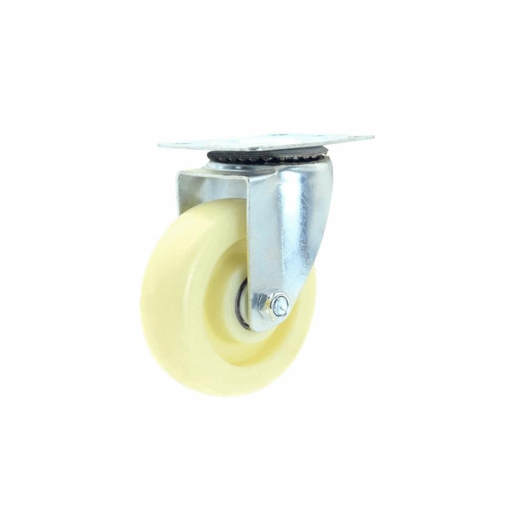 Soft Rubber Heavy Duty Casters High Load Bearing Furniture Wheel White Nylon Universal Wheel  Chair