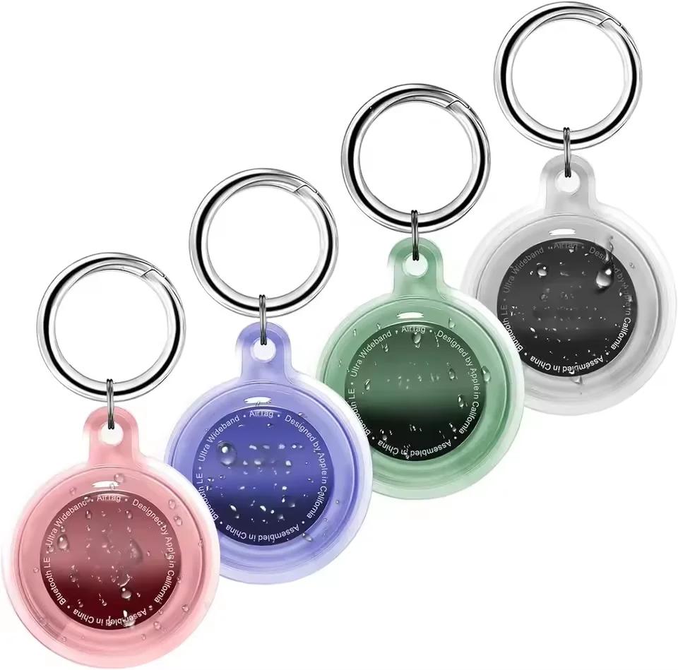 4/2/1 Pack AirTag Schlüsselanhänger Wasserdichte AirTag Halterung Hülle Kompatibel mit Apple AirTag Hülle für Hund Katze Halsband Tracker Schlüsselring