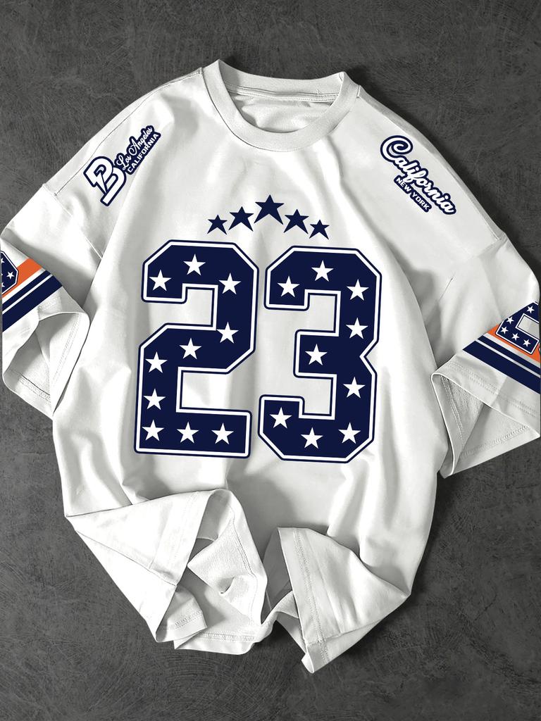 Men's Sports Jersey California NO.23 Print Short Sleeve T-Shirt Summer Graphic Tee Jerseys Plus Size Women's Sport T-Shirt Tops