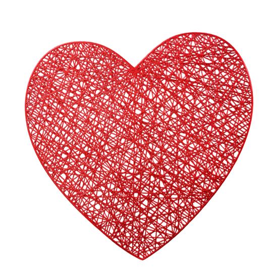 

Полый термостойкий подстаканник в форме сердца, защитный коврик для стола, материал против ожогов и износостойкий красный