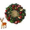 50CM Christmas Wreath & 2.7M Garland Set - Festive Door & Wall Decor