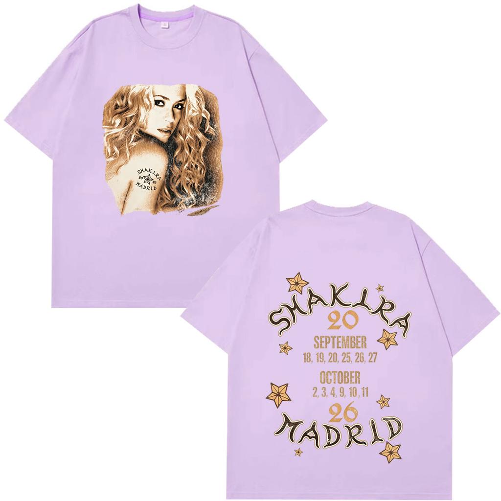Shakira Las Mujeres Ya No Lloran 2026 Tour Print T-shirts Men Women Fashion T-shirts Casual Cotton Oversized Vintage T-shirts