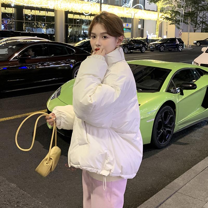 Herbst Winter Verdicken Warmer Parka Damen Lässig Süß Einfarbig Große Tasche Lockere Jacken Oberbekleidung