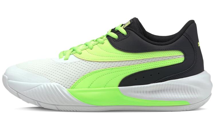 PUMA Triple Basketball White Green Glare 195217-10 44.5