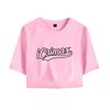 Summer Fashion Women's Sexy Icrimax Letter Print Short Sleeve Crop Top Funny Tee Shirts Hipster O-neck Cool Tops