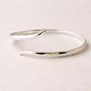 Minimalist 925 Sterling Silver Cuff – Sleek Open Bangle – Modern Adjustable Bracelet