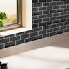 6Pcs Peel and Stick 3D Subway Tile Sticker Sheets,Black Waterproof PVC Self-Adhesive Wall Panels,Easy DIY Backsplash for Kitchen
