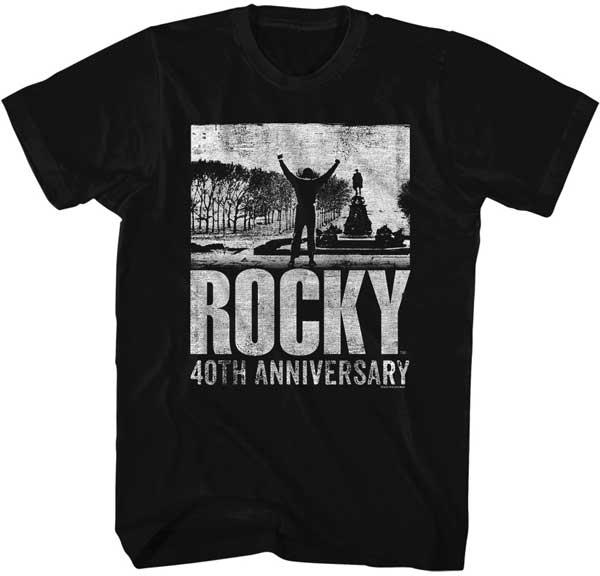 

Rocky Balboa T-Shirt New Official 40th Anniversary in 100% Black Cotton SM5XL Unisex T-Shirt XL