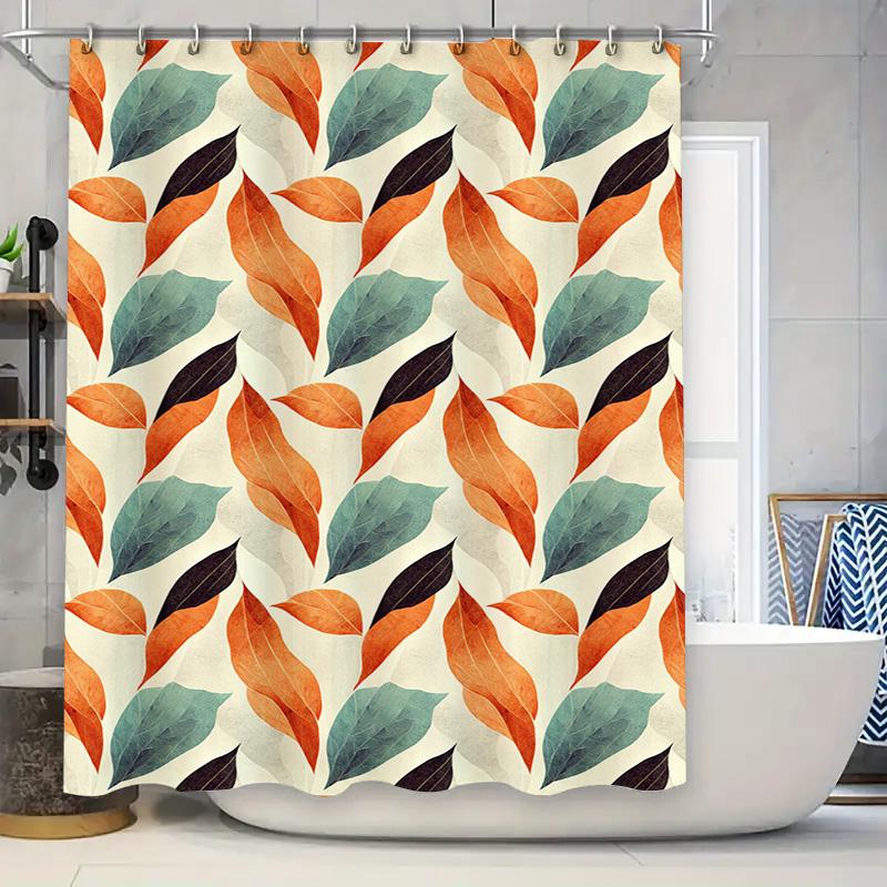 

Classic Red Blue Geometric Shower Curtain For Bathroom Decor Waterproof Fabric With Hook Rings Set W60H190(CM)-1 Pcs
