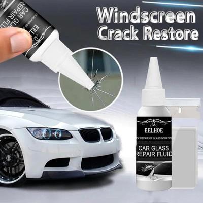 Windschutzscheiben-Reparaturset, Reparaturset für Risse und Sprünge im Glas, DIY-Kleber, schnelle Lösung für Sprünge und Risse, kombiniertes Reparaturset