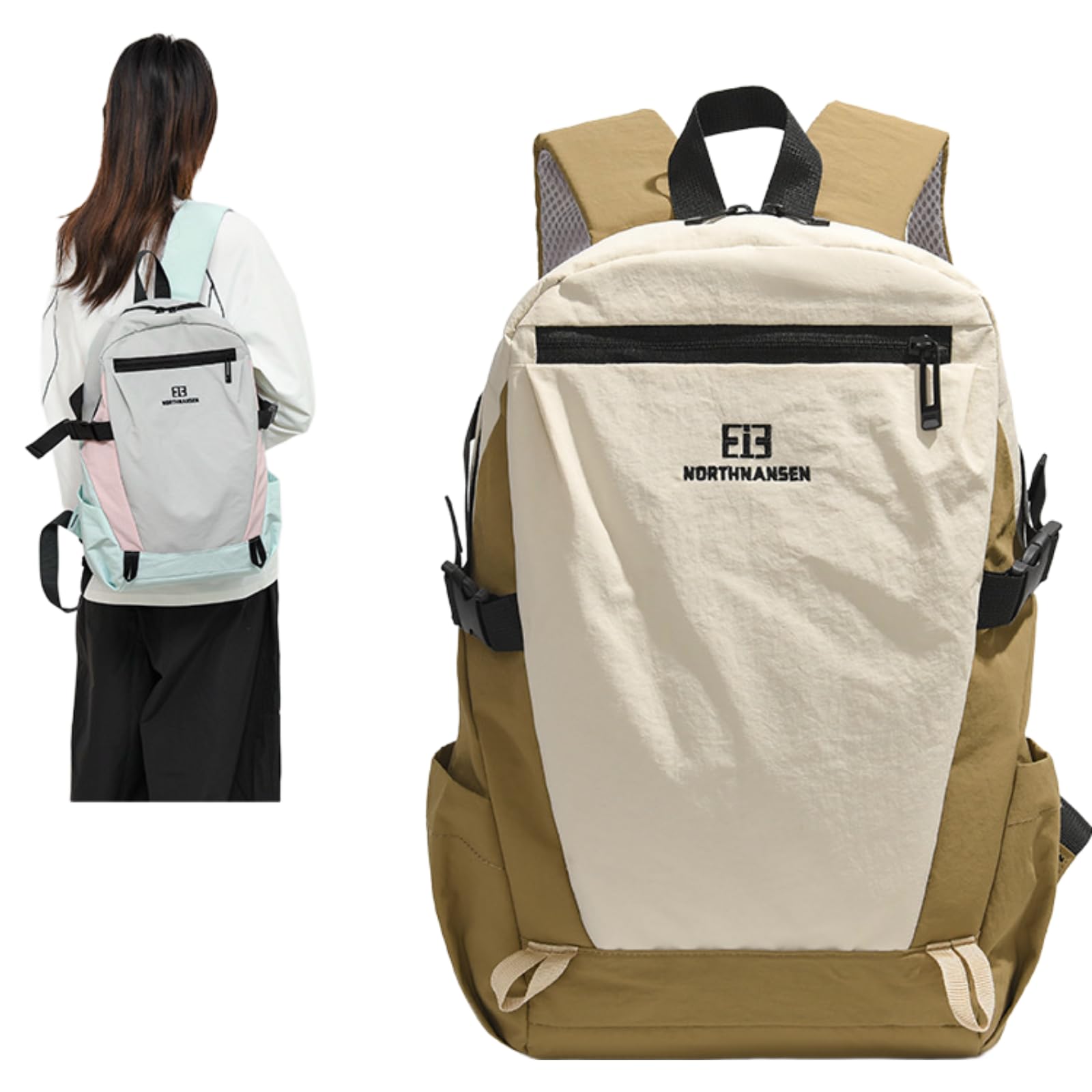 

[GDGZJJD] Женский маленький, легкий, водонепроницаемый дорожный рюкзак, ультралегкий дизайн (330г), Идеально для поездок на работу, путешествий, хранения ноутбука,