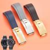 20mm Nature Soft Silicone Rubber Watchband For Rolex Watch Strap Daytona Submariner GMT OYSTERFLEX Bracelet Folding Buckle