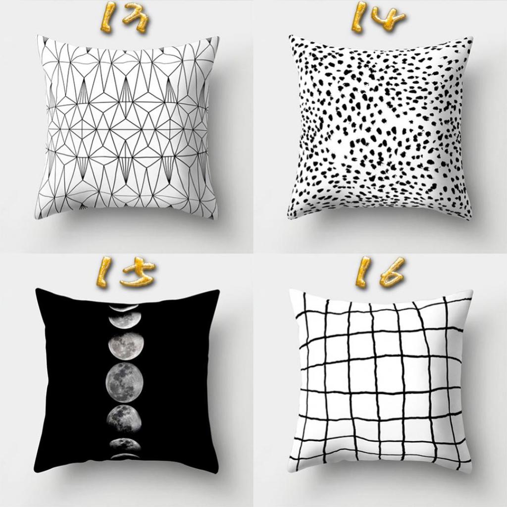 black decorative throw pillows