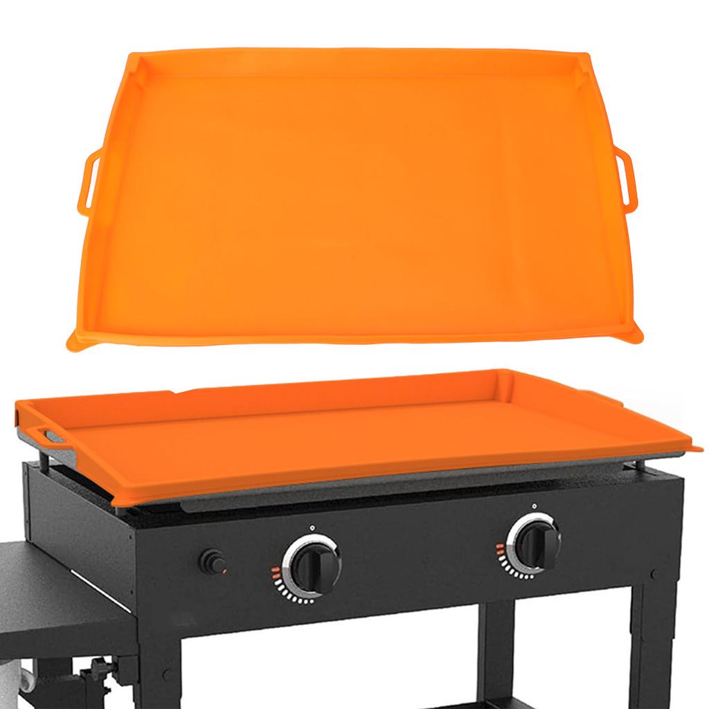 BBQ Grill Mat, Food Grade Folding Grill Mat, BBQ Grill Accessory, Outdoor Grill, Orange