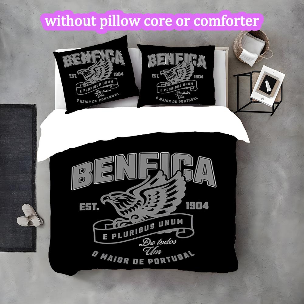 3pcs Duvet Cover Set, SL Benfica Digital Print Bedding Set, Soft Comfortable Bedclothes For Bedroom, Guest Room