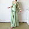 2026 European and American style summer new women's clothing solid color mesh shawl high waist slim dress women