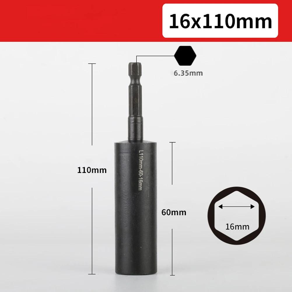 110mm Hexagon Socket Nut Driver Set Nut Driver Sleeve Adapter Strong Torque Wrenches Hexagon 110mm Deepen Socket Hex Socket