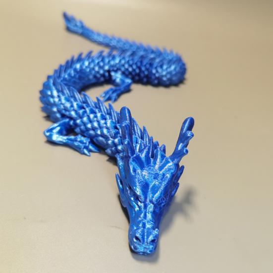 3D Printed Dragon Figure Action Toy Realistic Looking Vibrant Color Chinese Dragon