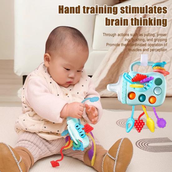 Montessori Pull String Sensory Toy for Babies 45820 Months Fine Motor Skills Toy with Sliding