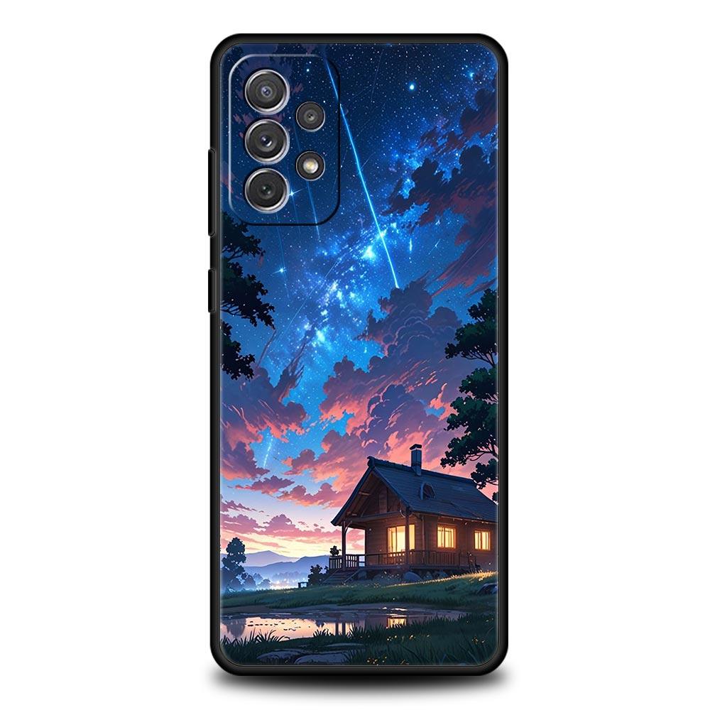 Cartoon Sky Phone Case for Samsung A51 A71 A21S A12 A11 A15 A25 A31 A41 A23 A33 A53 A73 A03S A05S A13 5G A35 A55 Cover