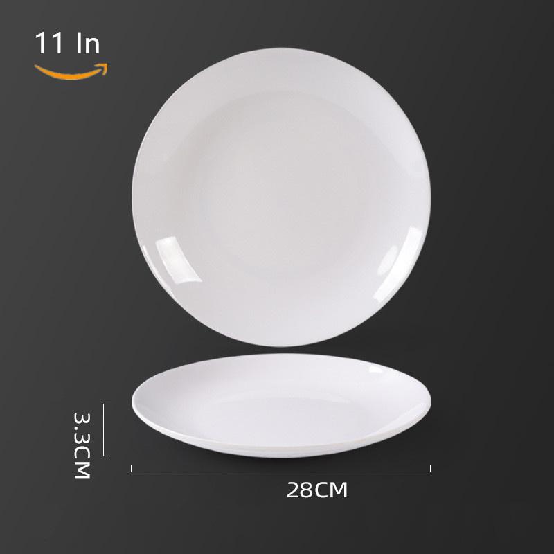 Multiple Sizes Main Dinner Plate Eco Friendly Imitation Porcelain Picnic Fruit Snack Dessert Plates Bone Dishes  Kitchen Dishes