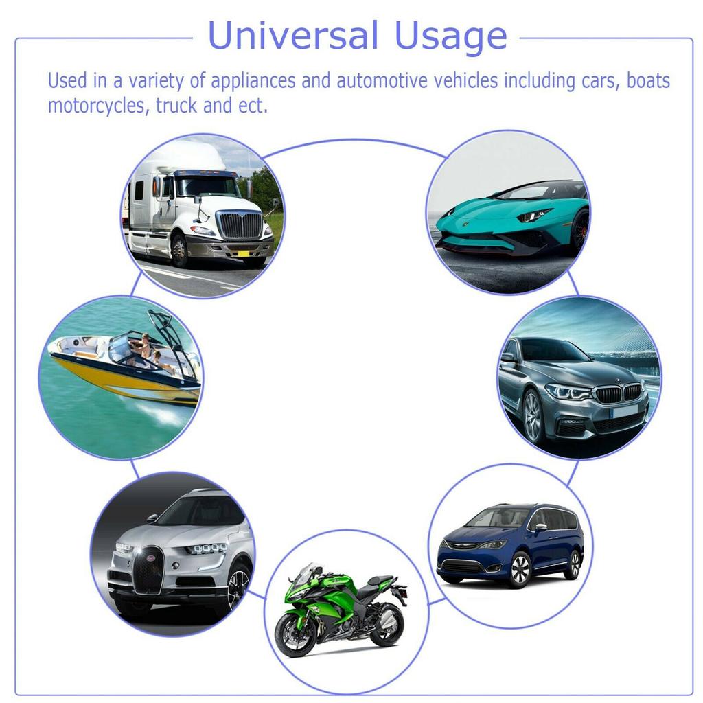 5Pcs/Set Waterproof Rocker Round Switch Toggle Red Blue LED Light Car Auto Boat Dash ON/OFF SPST Button Luminescence Accessories