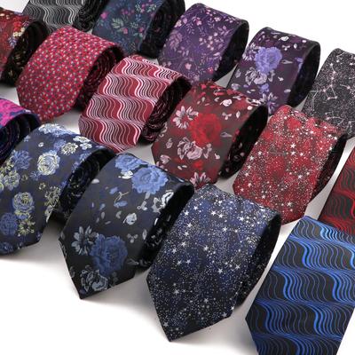 Neuheit, Herrenkrawatte, florale Rose, rot, Krawatten, Party, Hochzeit, Business-Krawatte, formell