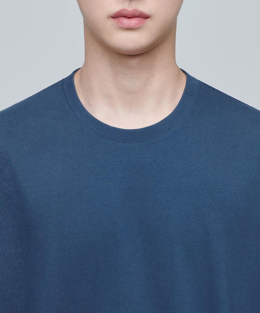Musinsa Standard Extra Oversized Crew Neck T-Shirt [Midnight Blue]