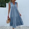 Women's Summer Fashion Loose Tank Dress Casual Sleeveless Solid Color Dresses