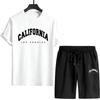 Summer Men's Sportswear Outdoor Jogging Single Item Multifunctional Sleeve T-shirt and Sports Shorts Casual Quality, Comfortable and Soft Fabric