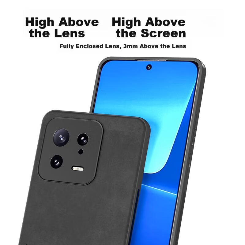 HotFire Phone Case for Xiaomi 13, Xiaomi 13 Protective Cover, Upgraded Skin-Like Matte Lens Full Protection Silicone Case - Coral Blue