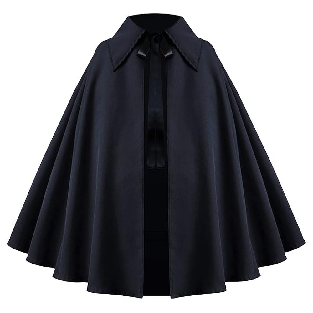 Gothic Costume Cloak With Polyester Fabric For Themed Events And Cosplay Fans