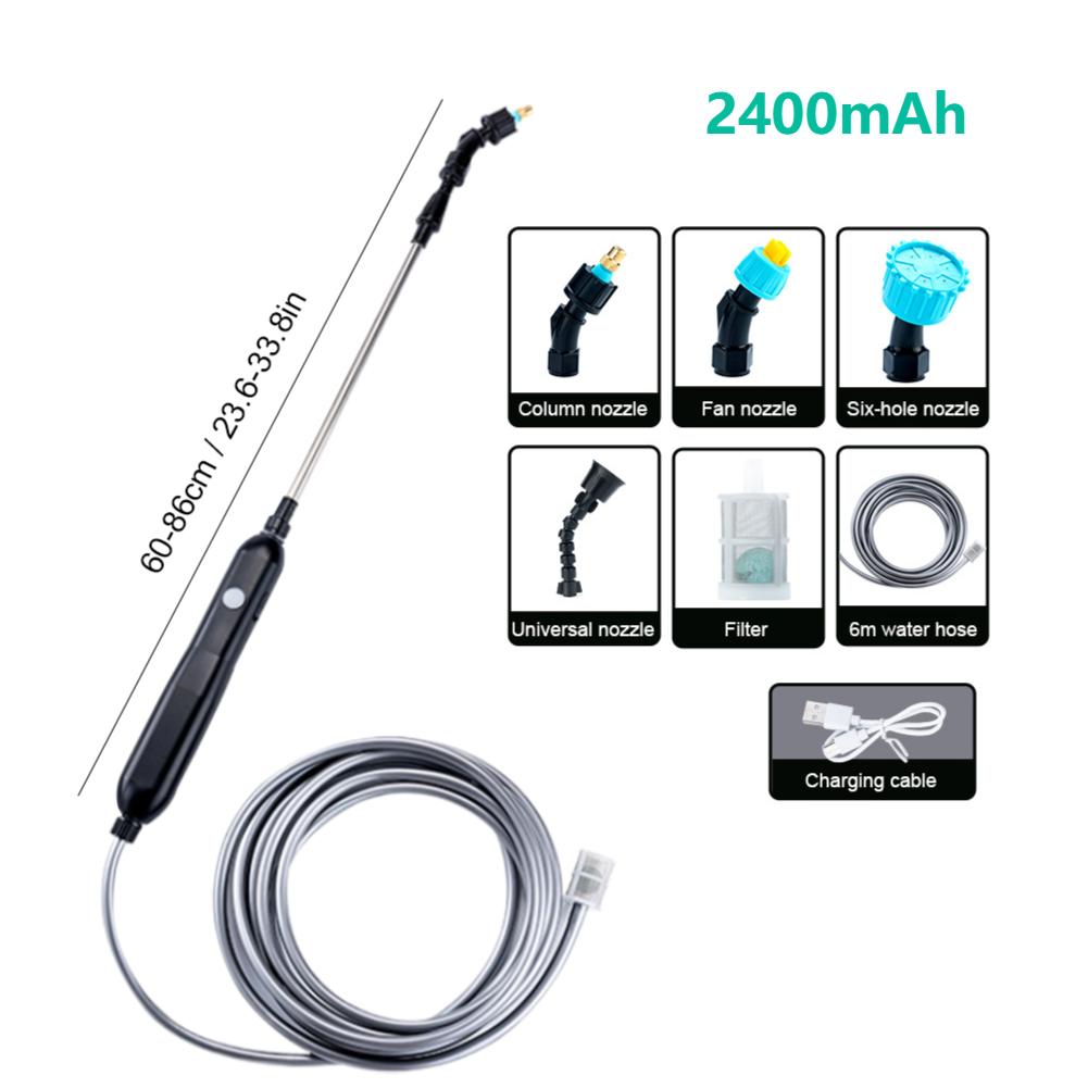 Portable Watering Spray Electric Gardening Sprayer USB Rechargeable Plant Sprayer High-Pressure Sprinkler ATV Cleaning Tools