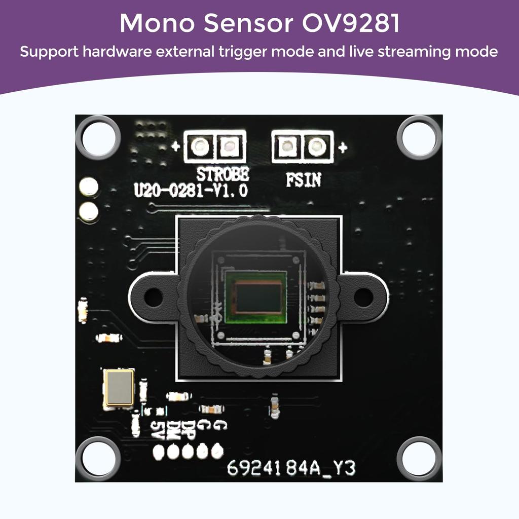 InnoMaker UVC Cameră Global Shutter OV9281 Modul Mono pentru Computer Compatibil cu Raspberry Pi și Jetson Nano Compatibil cu Mac OS USB2.0 1.3M