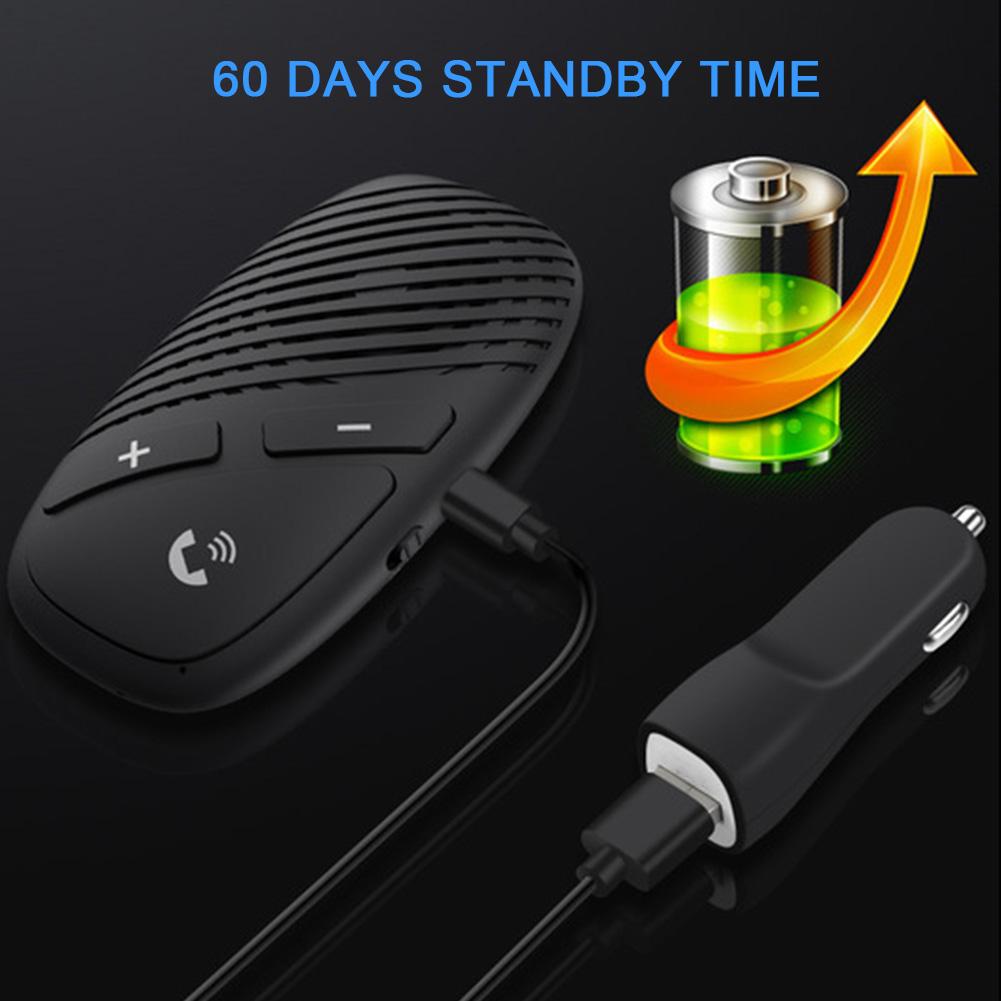 5.0 Sun Shield Car Bluetooth Hands Free Phone Speakerphone Support Four Languages Accessory