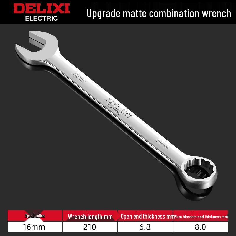 Delixi No. 10-13 Open-End Box-End Double-Ended Wrench Set