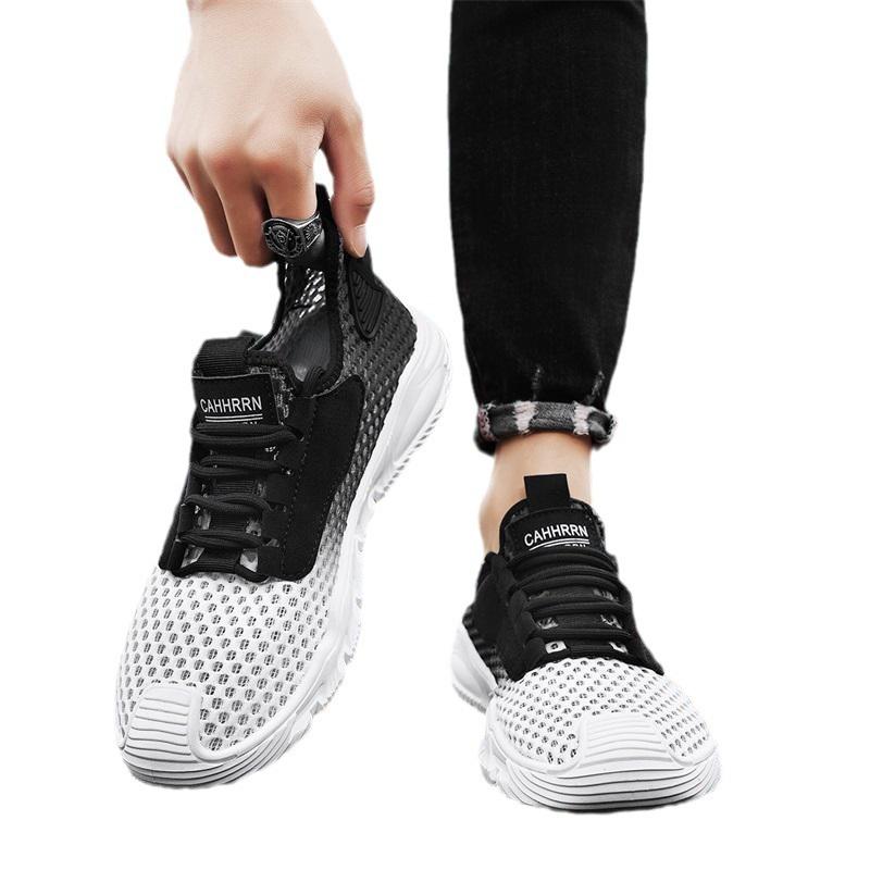 Summer Mesh Hollow Breathable Casual Shoes Light and Comfortable Sports Shoes Large Mesh Running Trendy Shoes