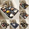 Classic Coffee Design Dish Drying Mat Soft Rubber Non-Slip Absorbent Stain-Resistant for Kitchen Coffee Bar Countertops