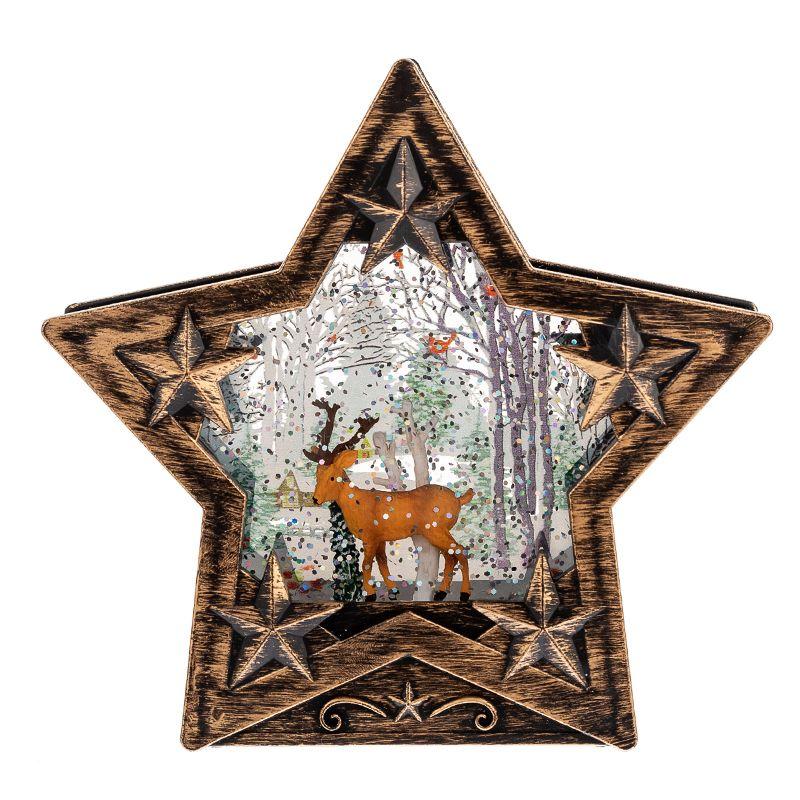 Cross Border New Christmas Decoration Crystal Ball Snowflake Light Glowing Santa Claus Lamp Creative Christmas Gift