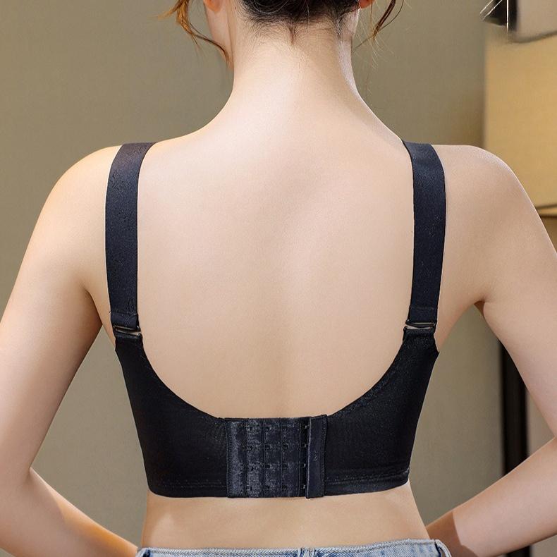 Lace Gathering Bra Women's Adjustable Bra Without Underwire Top Support Anti-sagging Breast Retraction Large-sized Underwear