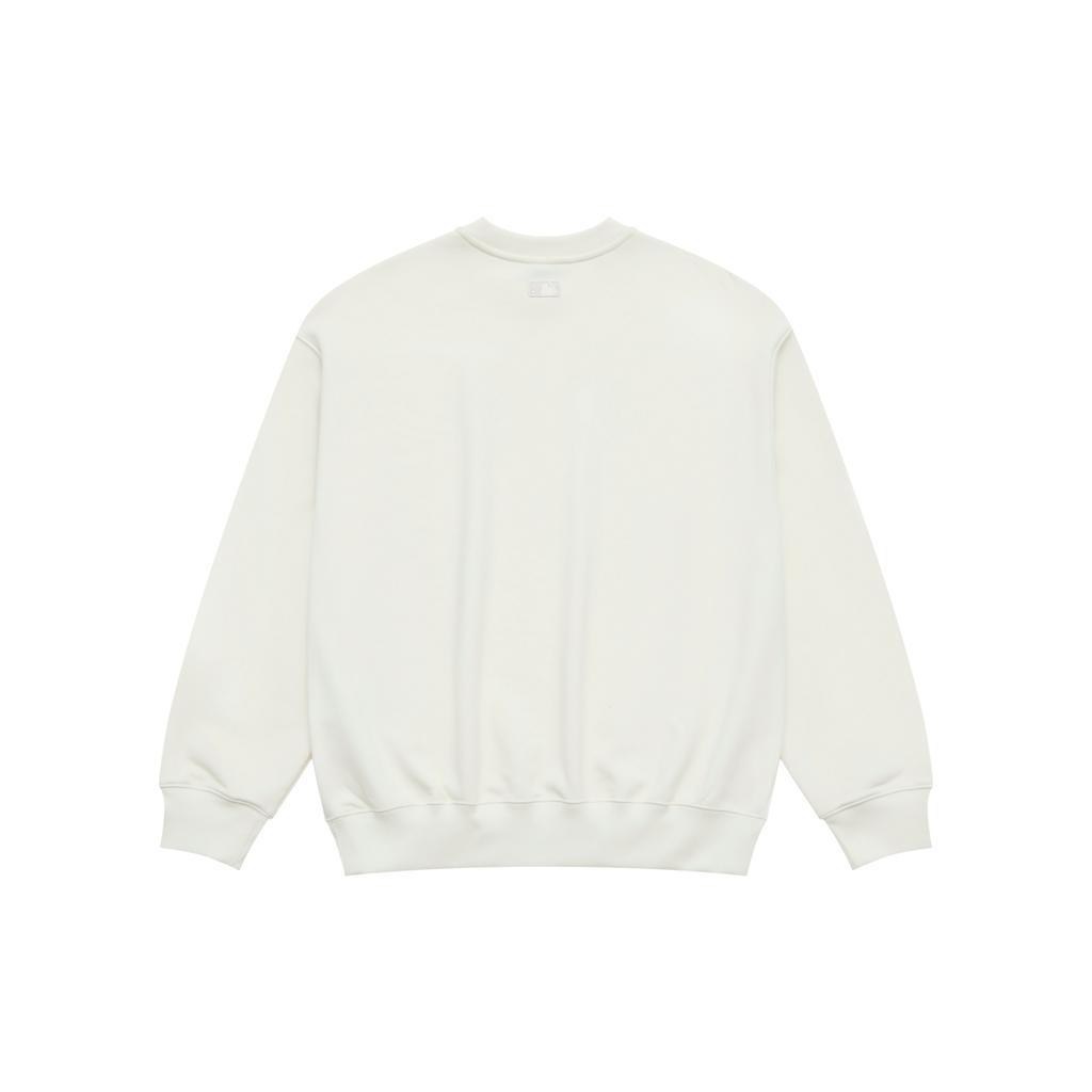 New MLB Preppy Style Collection New York Yankees SS25 Sweatshirt Unisex Cream 3AMTV0551-50CRS