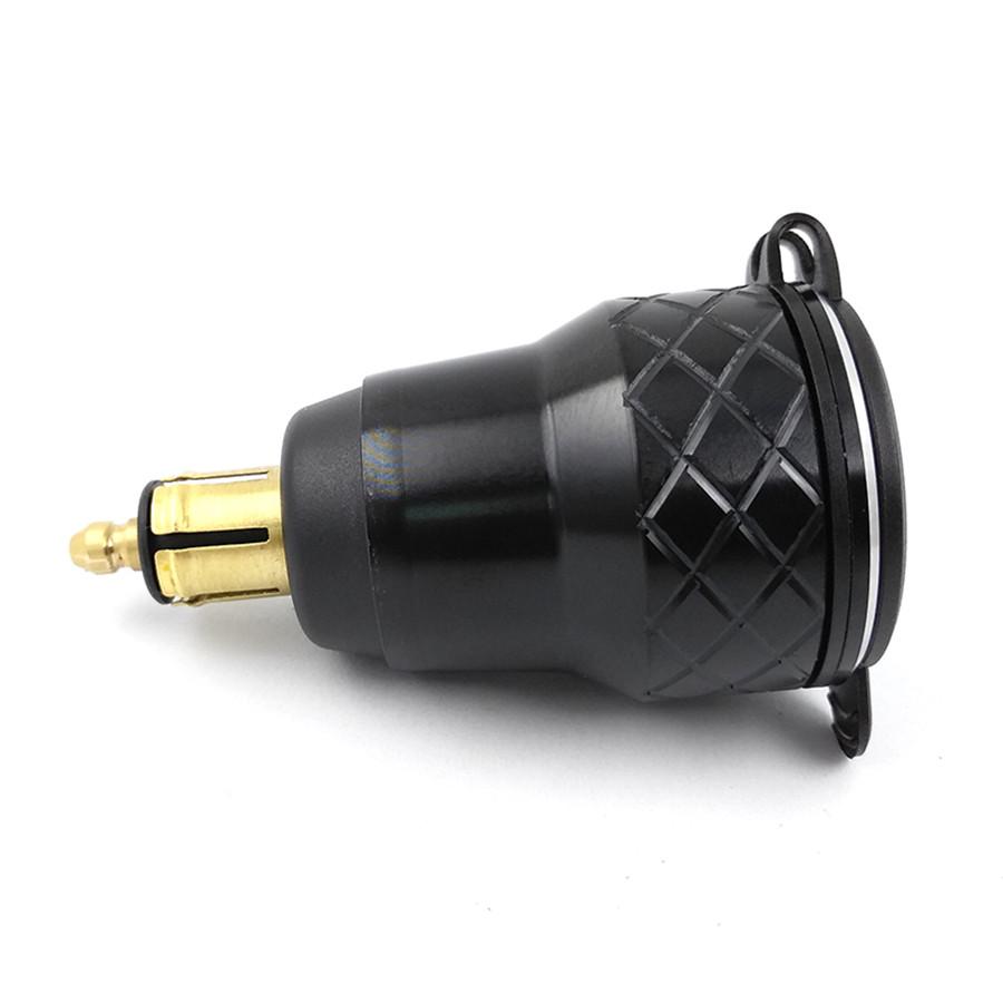 4.2A Metal Dual USB Cigarette Lighter Adapter Voltage Display Motorcycle Charger