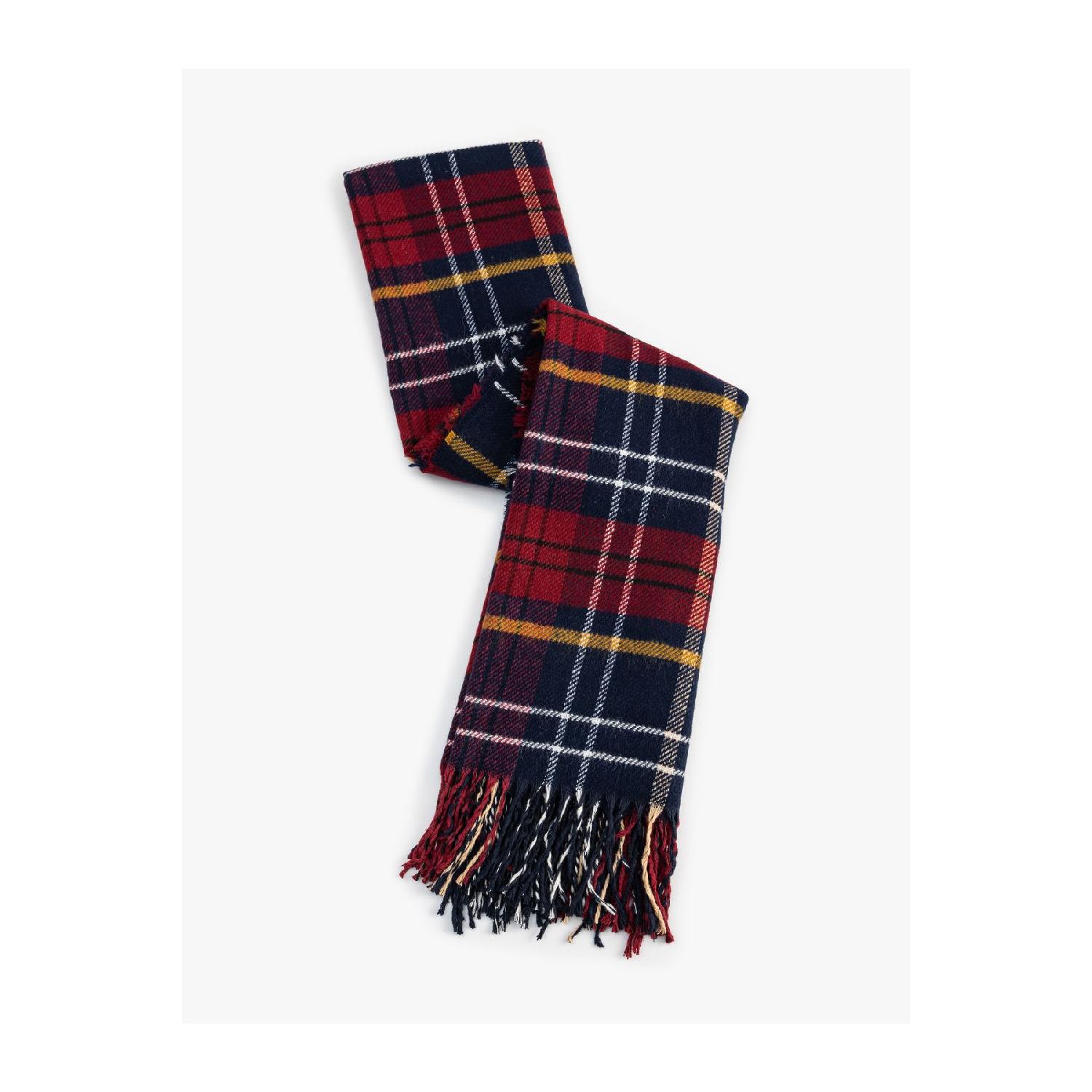 

Plaid Tasseled Long Scarf бордовый
