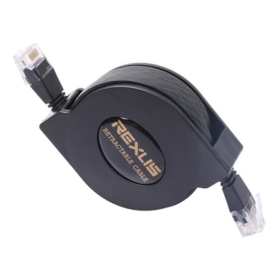 

6.6/4.9/3.3 Ft Cat 6 Twisted Pair 7 Cat Network Ethernet Patch Cable Retractable Black 2 m Cat 6