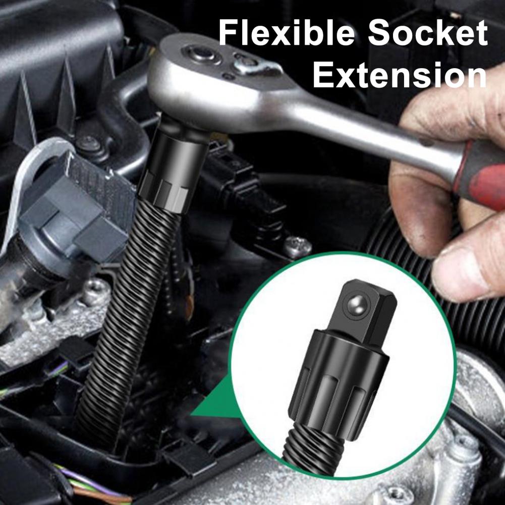 1/2 Inch Flexible Shaft Extension Bendable Soft Connecting Rod Torque Socket Ratchet Extender Car Repair Screwdriver Extension