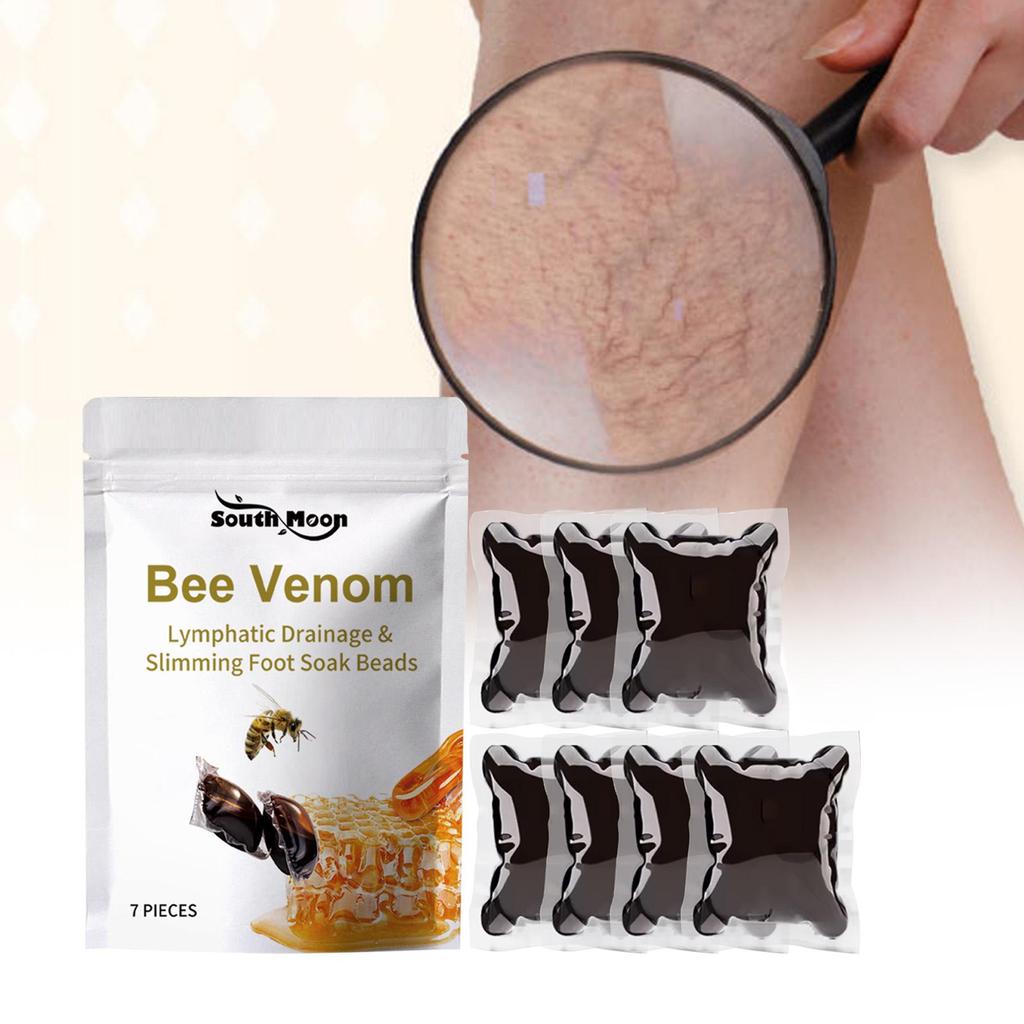 7pcs Bee Venom Foot Soak Gel Beads Relieve Swollen Legs Firming and Shaping Foot Bath Packs